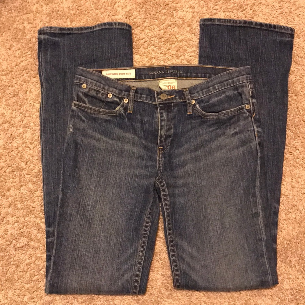 Banana Republic low rise boot cut jeans sz 6